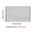 Stainless Steel Foldable Kitchen Sink Dish Drainer - Multiple Sizes Available - Space-Saving Dish Rack - Dish Drainer with Roll-Up Curtain, Stainless Steel Dish Drying Rack